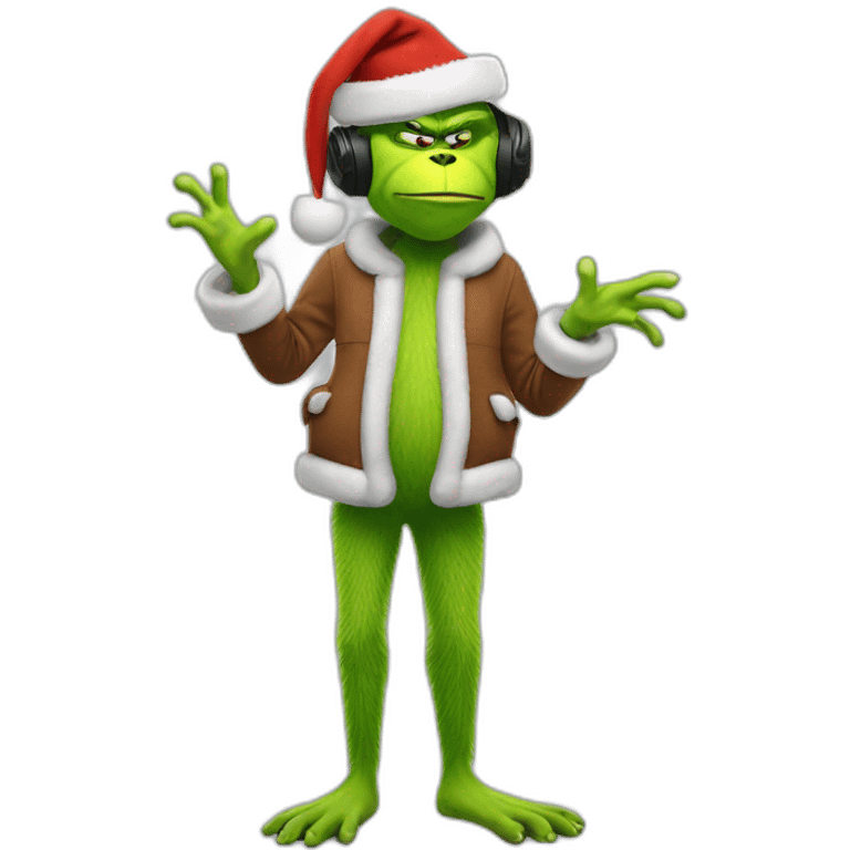 Grinch in vr headset Full-Body emoji