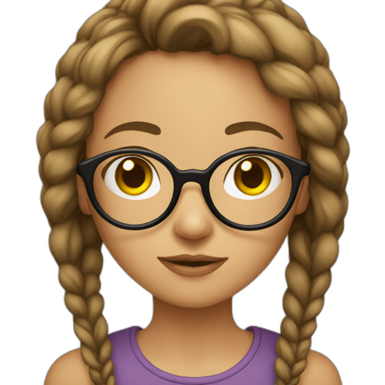 Glasses girl emoji