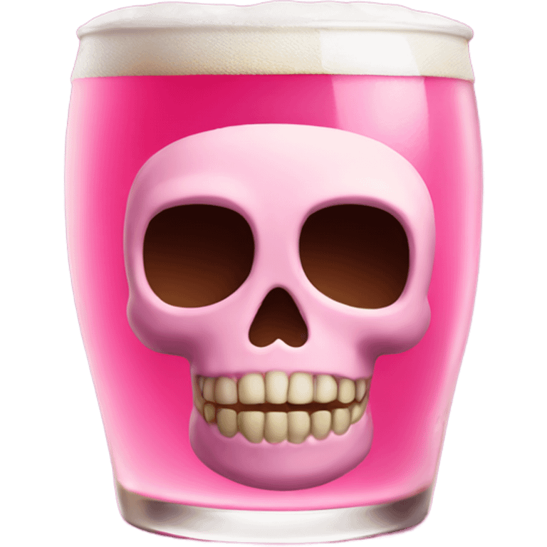 Pink Skeleton beer emoji