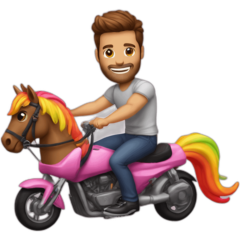 Ricky-Martin-Rides-Rainbow-PinkUnicorn emoji