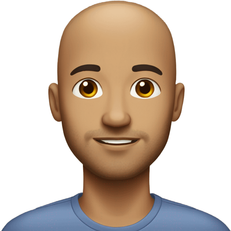 Mixed man he is bald He has a short beard. And small freckles. emoji