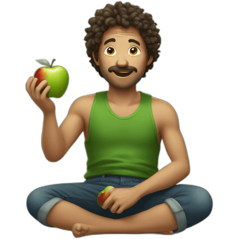 Tim Apple eating an apple emoji