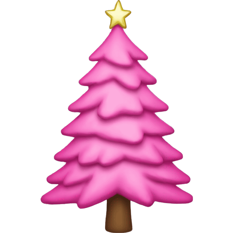 Pink christmastree emoji