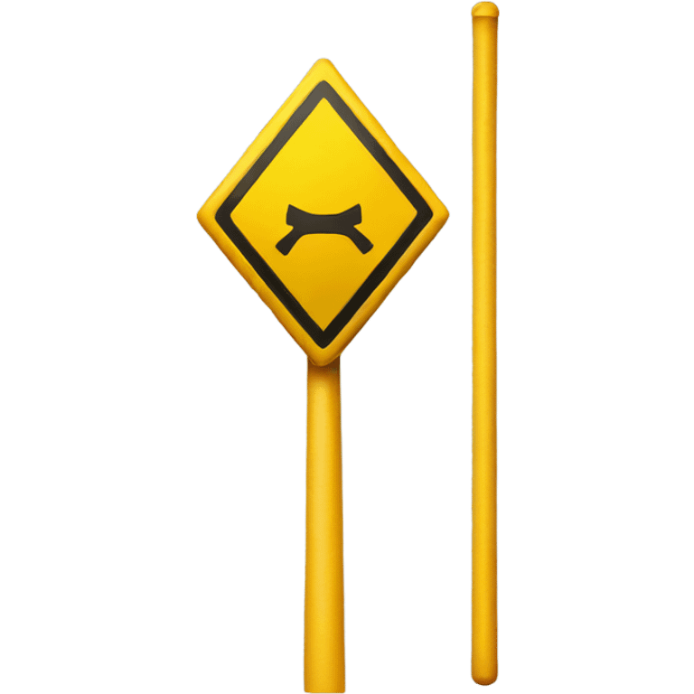 simple alert exclamation mark road sign yellow emoji