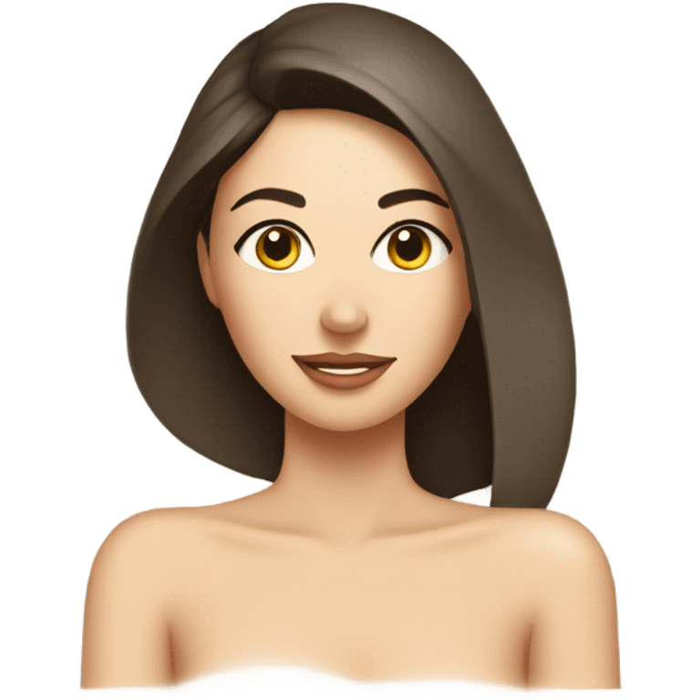 Spa white girl brunette emoji