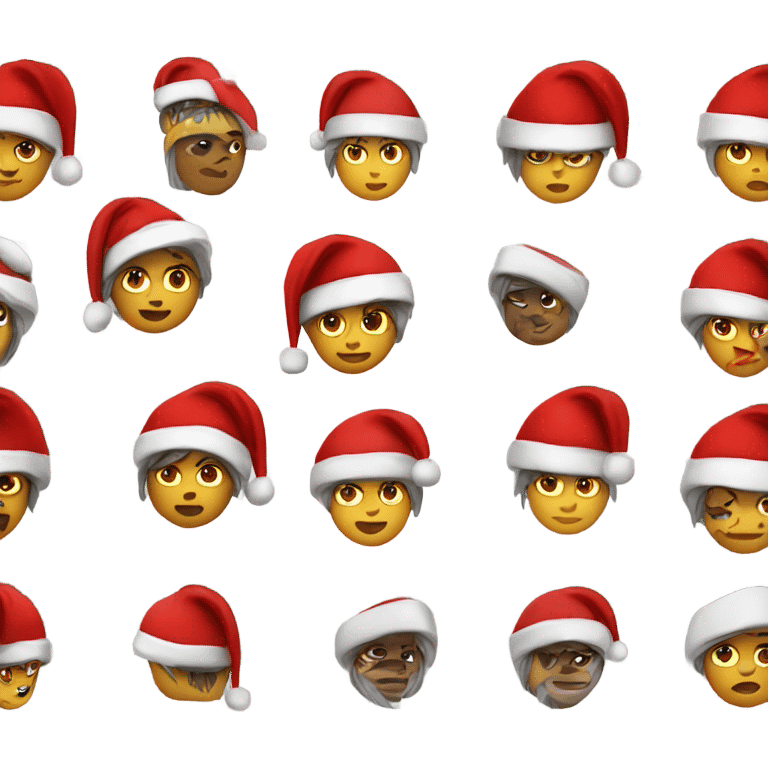 spartan female wearing red santa hat emoji