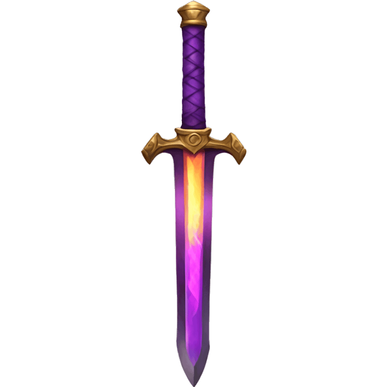 Purple flaming sword  emoji