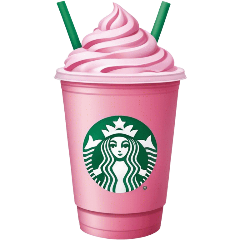 Pink Starbucks drink emoji