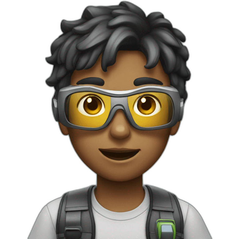 boy wearing VR glasses emoji