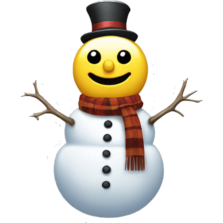 Yellow snowman emoji