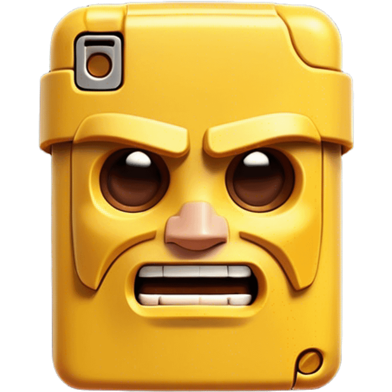 Clash of Clans aesthetic: Cinematic Playful Classic Game Cartridge Portrait Emoji, rendered in a 3D vector-style similar to standard emojis with minimal shading and bold, simplified shapes. A compact, distinct form with signature details, softly glowing with a nostalgic gaming charm. Simplified yet unmistakably iconic, highly detailed and consistent, glowing with a soft radiance and high shine. Stylized with a touch of retro gaming magic and a soft glowing outline, capturing the essence of a beloved gaming relic with a friendly, playful manner! emoji