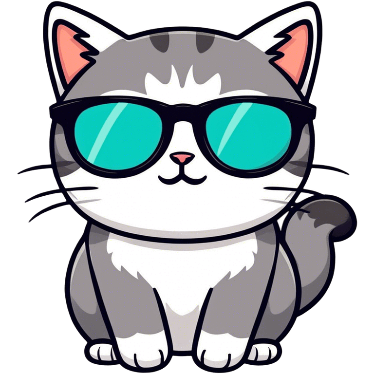 Cat with sunglasses emoji