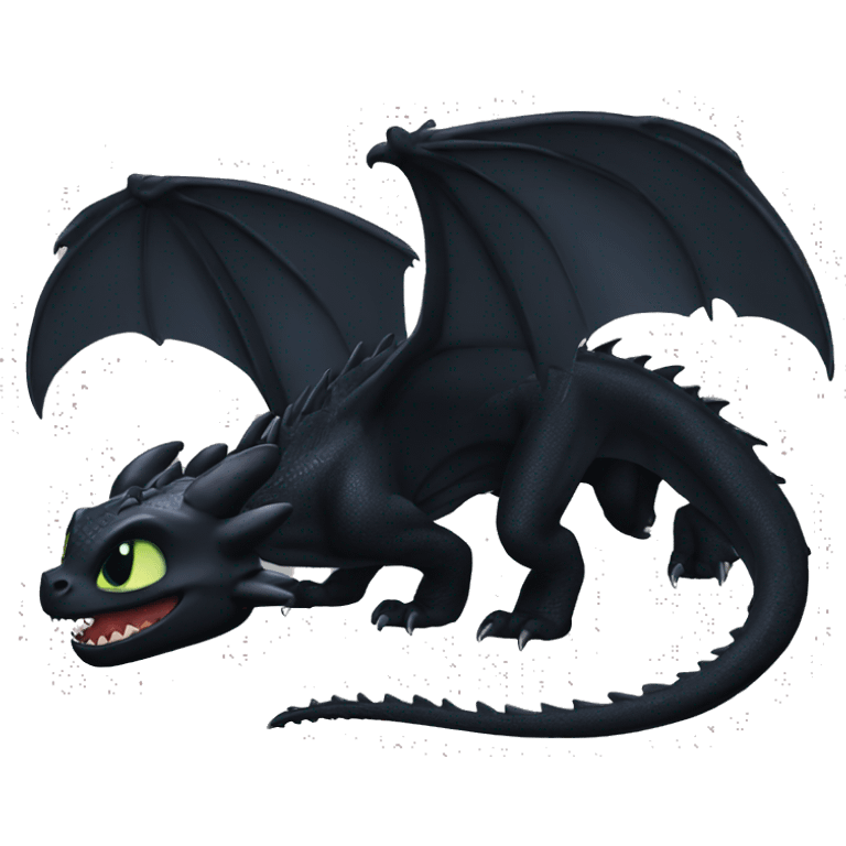 Night Fury Toothless dragon emoji