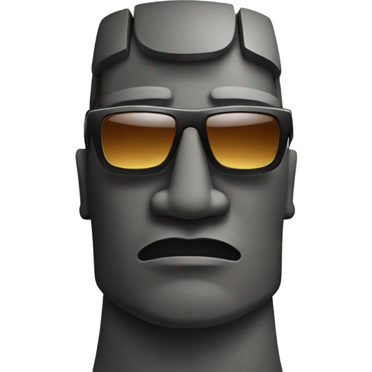 Moai with sunglasses emoji