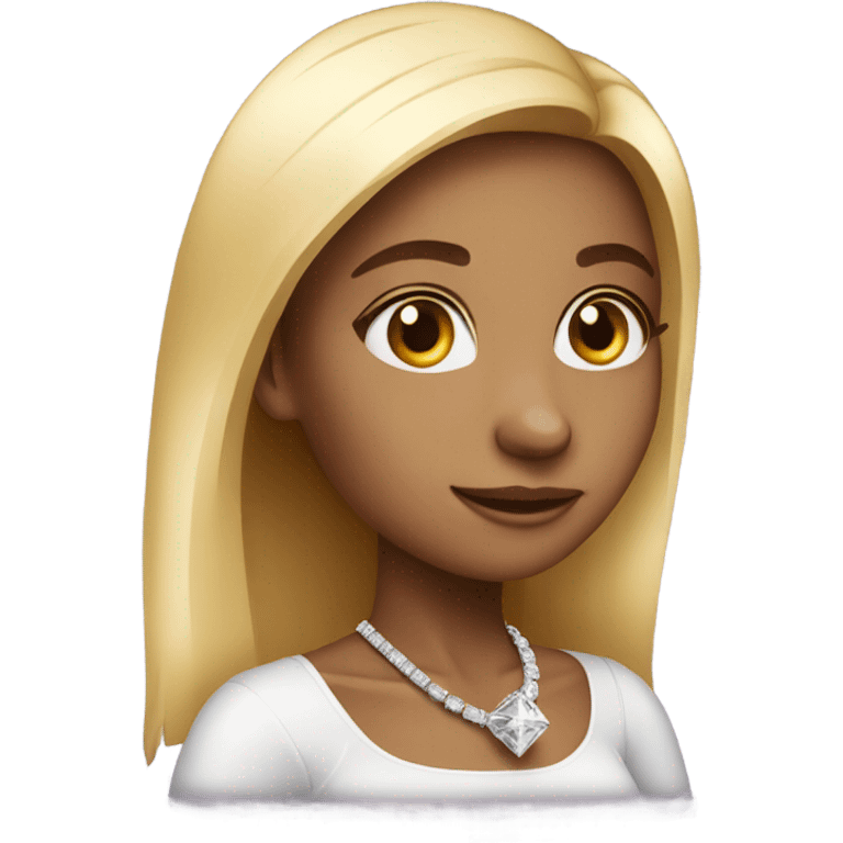 Girl with diamond ring emoji