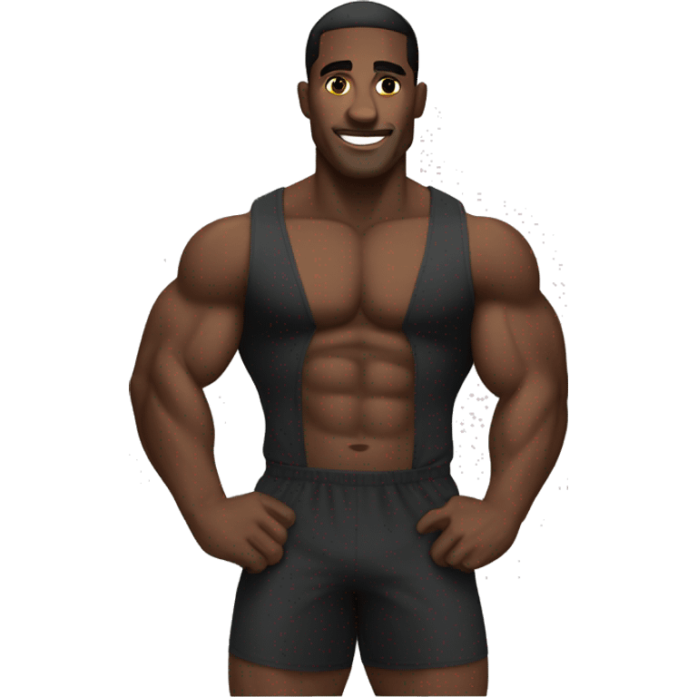 Black bodybuilder  emoji