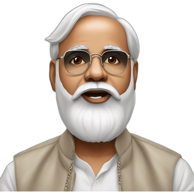 hyper realistic narendra modi as a rapper emoji