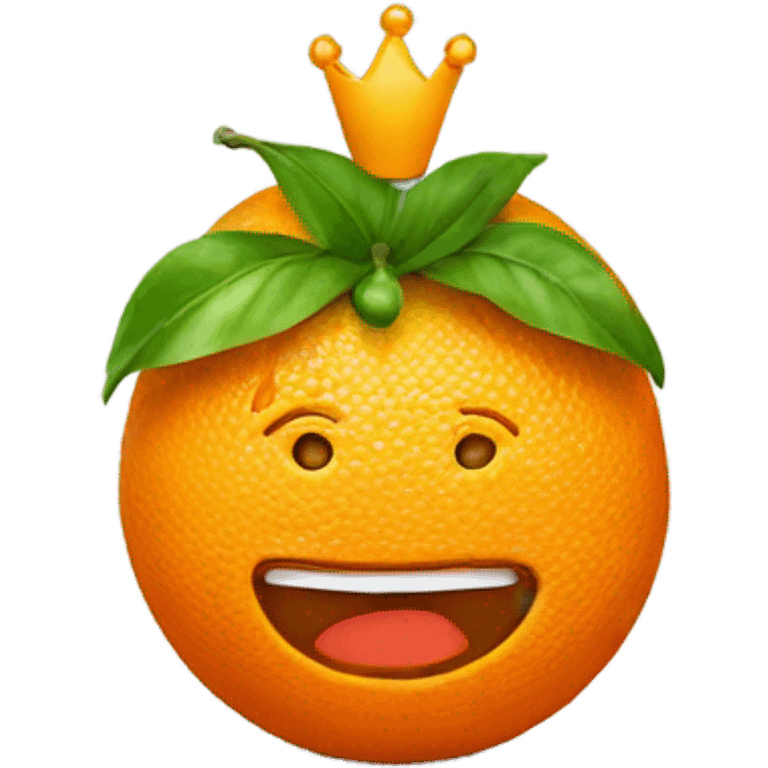 Orange wearing a crown emoji