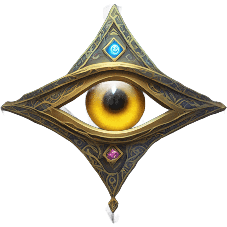 warlock book with eye in middle emoji