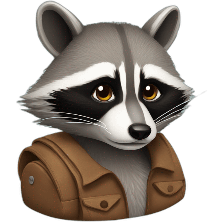 out of office racoon emoji