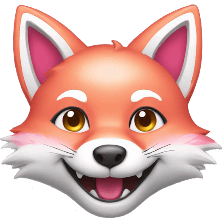 pink fox smile emoji