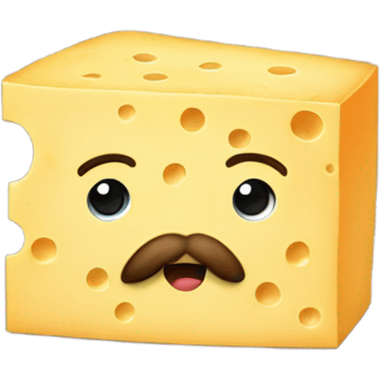 Cheese has a beard emoji