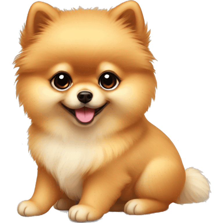 pomeranian cute little baby emoji