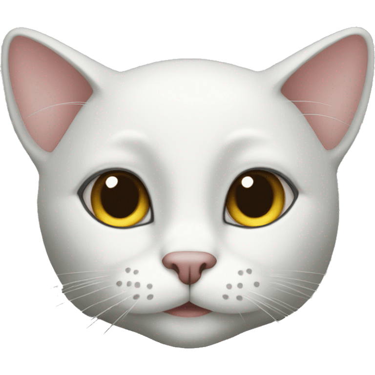 Black cat with white chin emoji