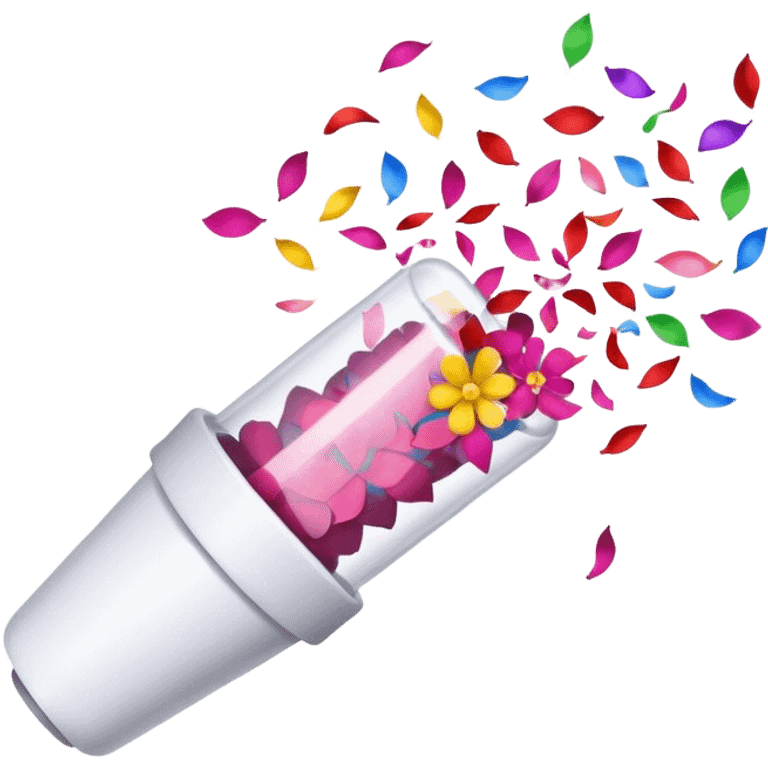 confetti popper with petals emoji