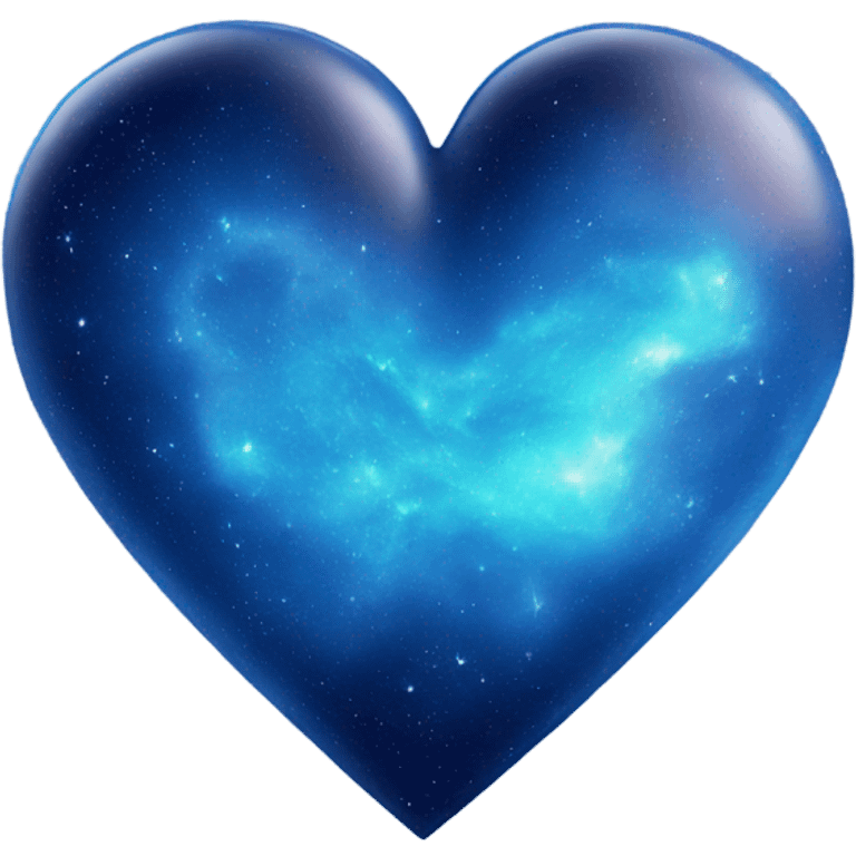 Blue galaxy heart emoji