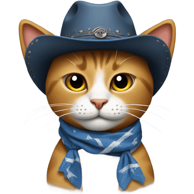 Cowboy Cat smoking a joint emoji