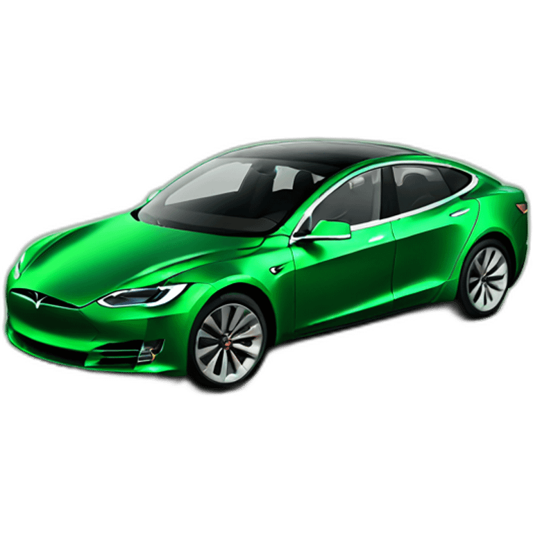 tesla car green emoji