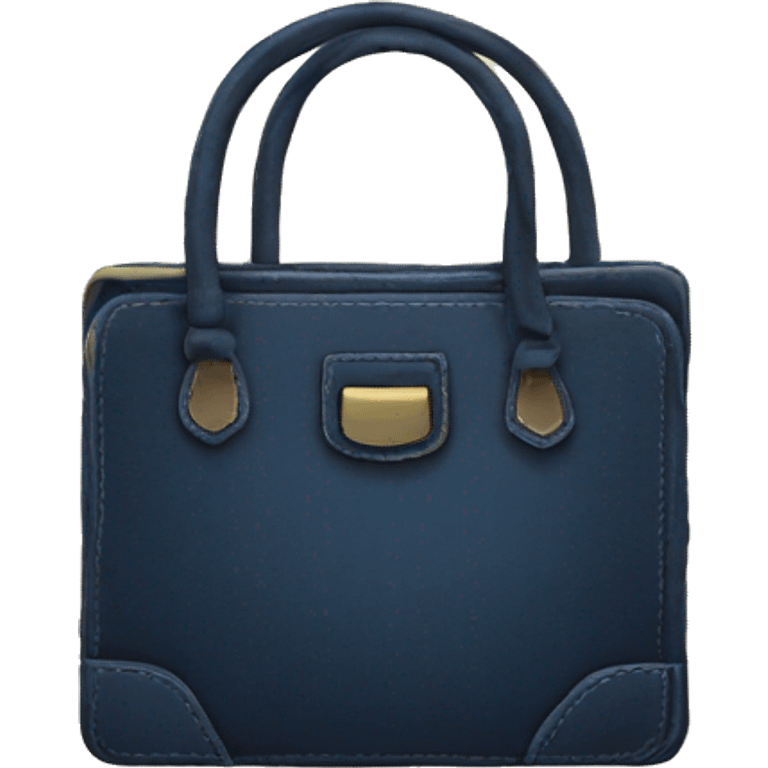 vintage bag with book dark blue emoji