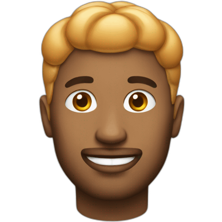 man with brioche head emoji