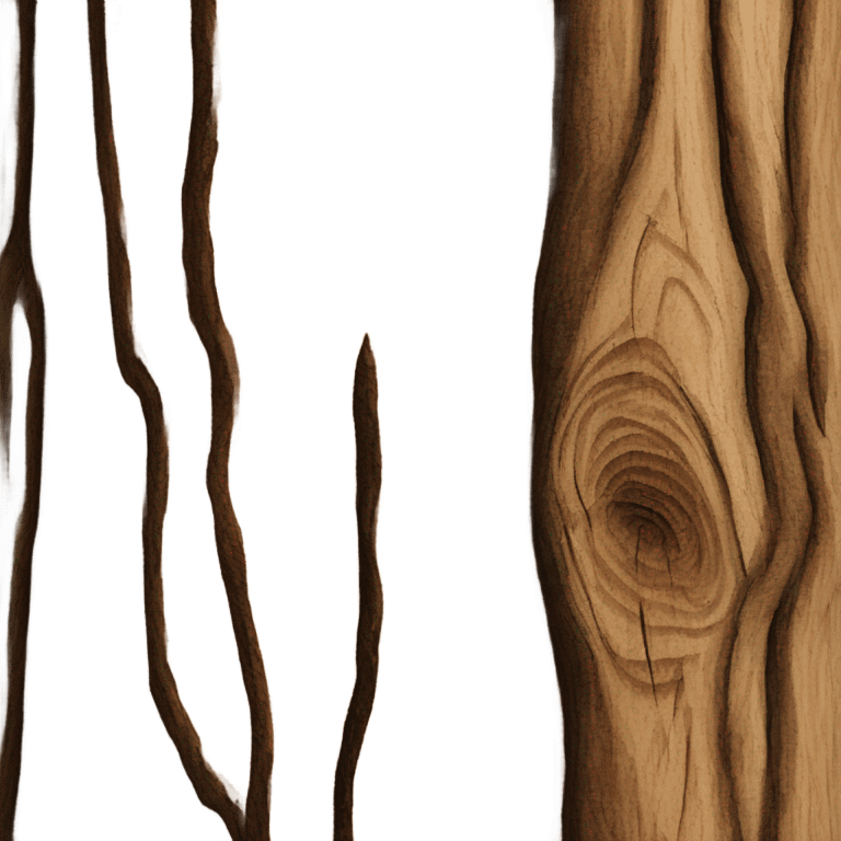 a tree trunk grain from the side emoji