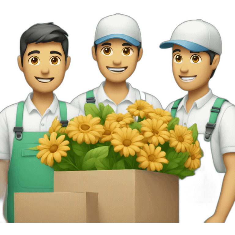 florist with delivery men emoji