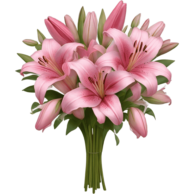 pink lilies and roses emoji