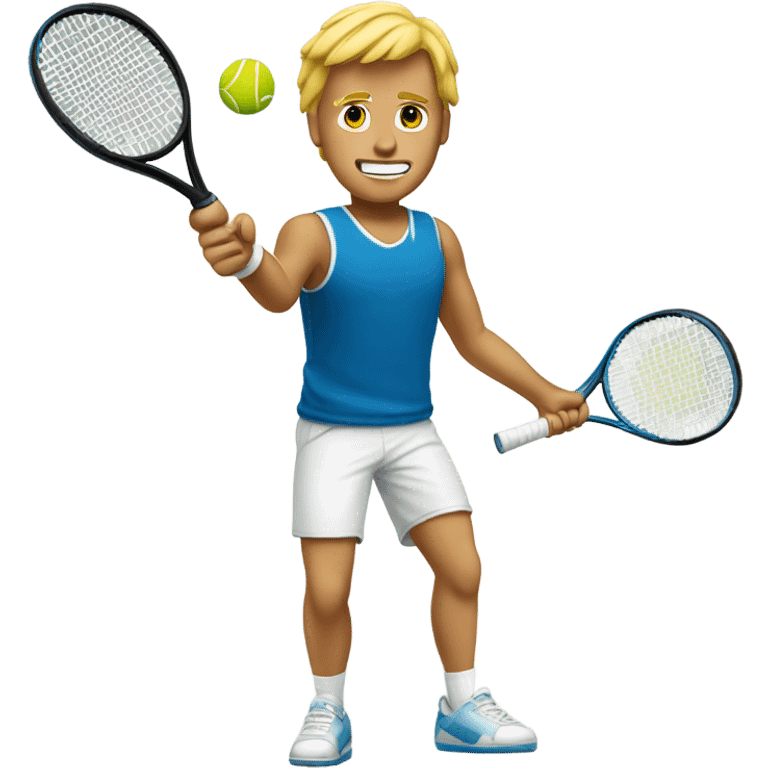 joueur de tennis blond (homme) emoji