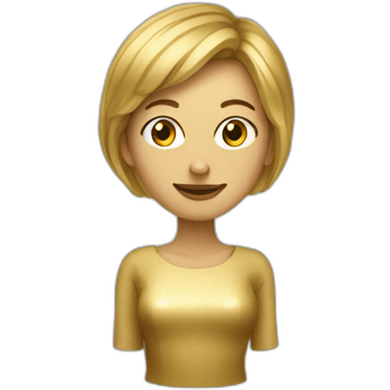 Golden woman that looks like the Luxembourg monument Gëlle Fra emoji