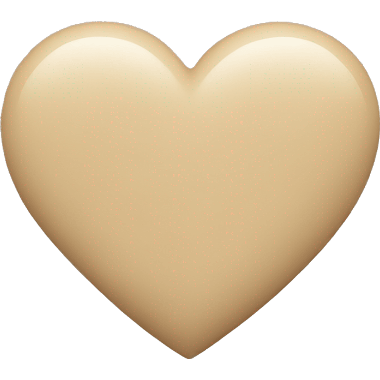 Beige heart emoji