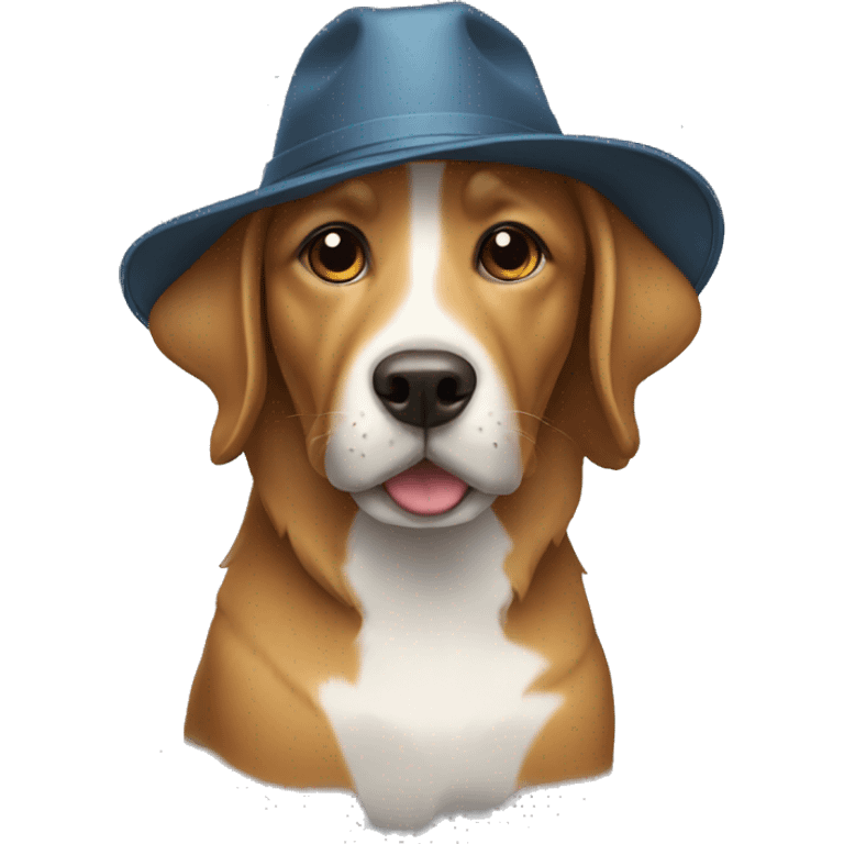 dog whith a hat emoji