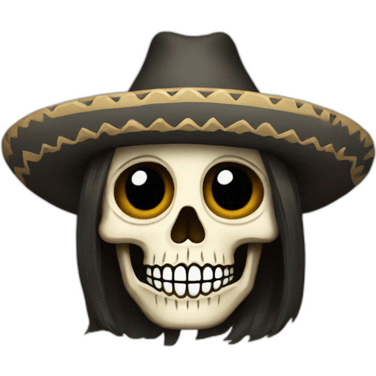 Mexican skeleton with painted face emoji