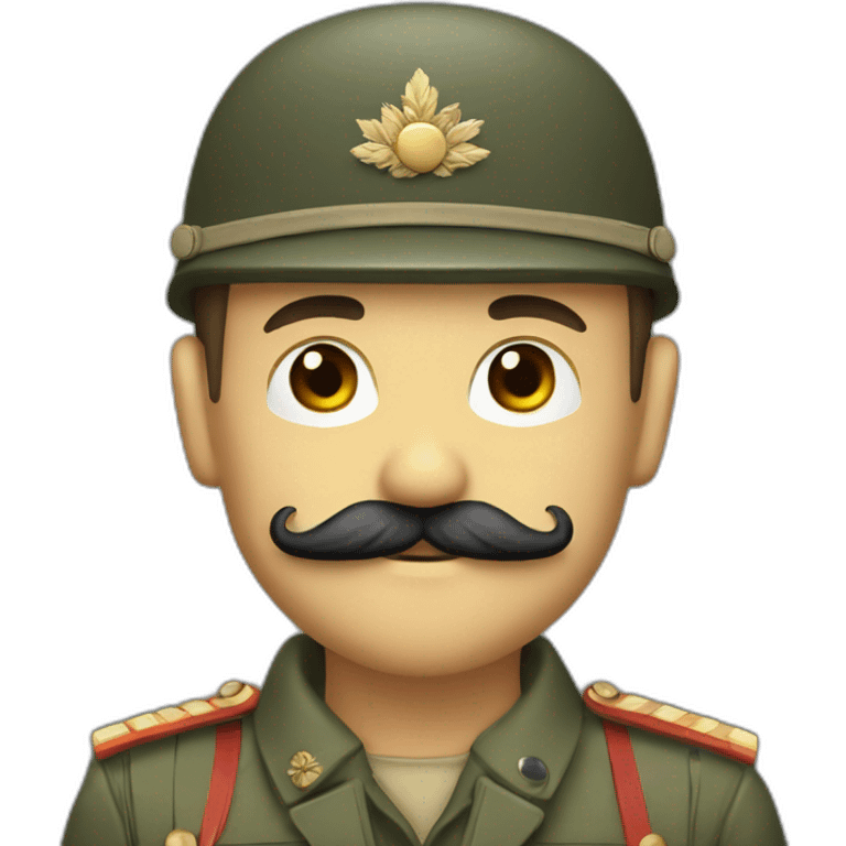 soldat avec une petite moustach carée emoji