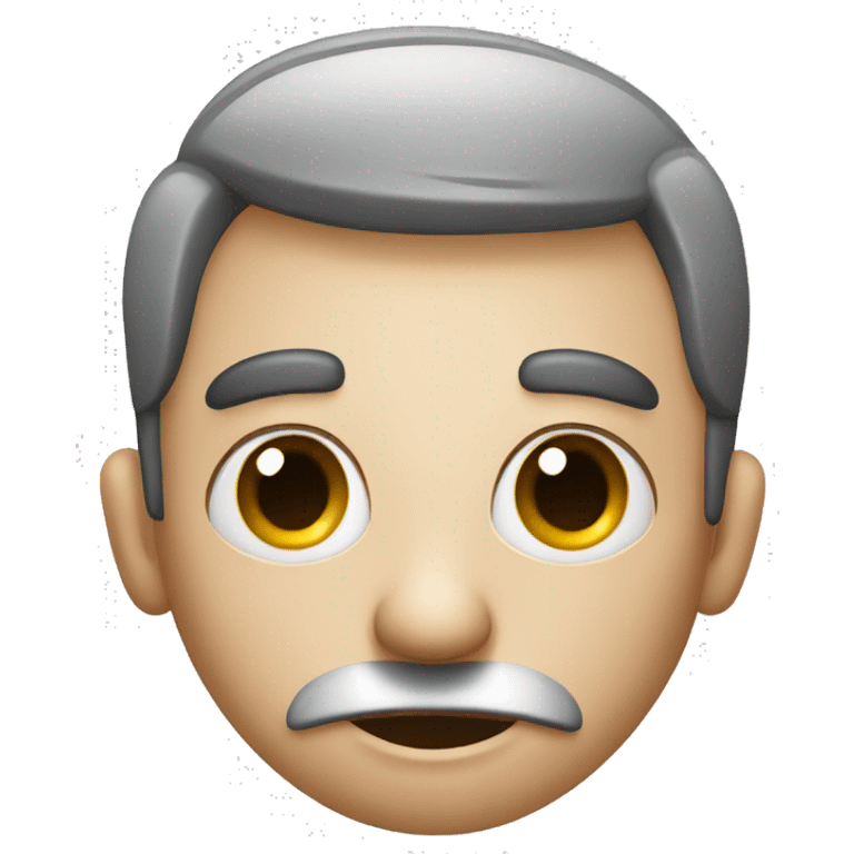 Usual Emoji with big eyes. Eyebrows like a house. Eyebrows raised and forming folds on the forehead emoji