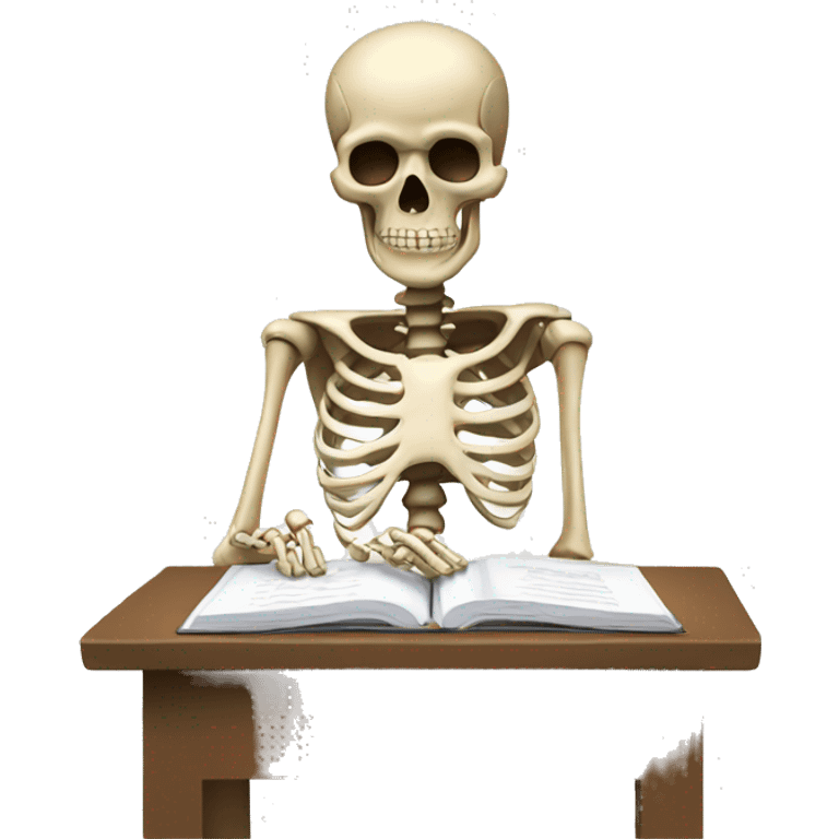 Studying skeleton  emoji