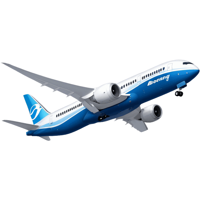 Boeing 787 Dreamliner - Boeing (Model Year: 2022) (Iconic colour: White with blue) emoji