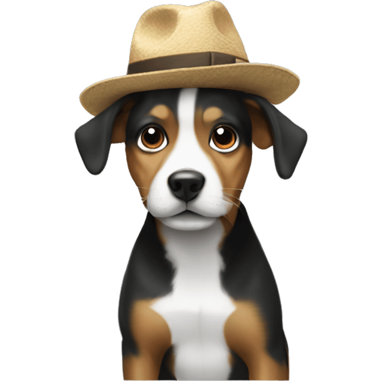 Dog with coboy hat emoji