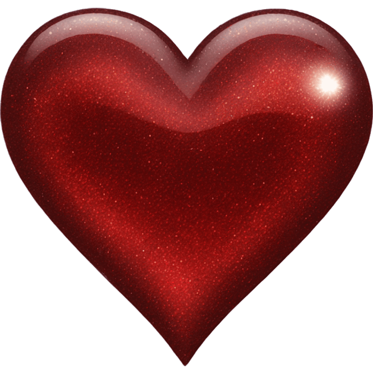 glittery dark red heart emoji