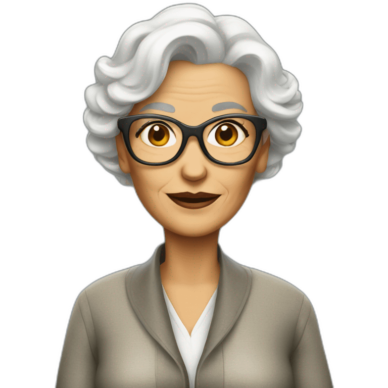 Hip and stylish older woman emoji