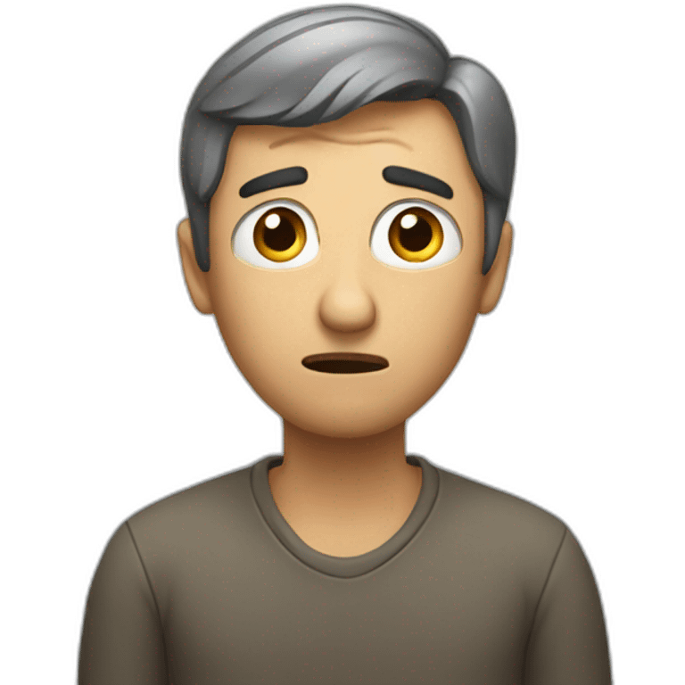 A confused man emoji